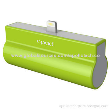 Tail Plug Power Bank with 2,000mAh Capacity, 5V/1A Input